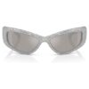 Sunglasses Mask Shape, Sk6027, Silver Tone Sunglasses Mask Shape, Sk6027, Silver Tone