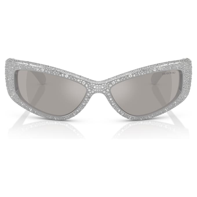 Sunglasses Mask Shape, Sk6027, Silver Tone Sunglasses Mask Shape, Sk6027, Silver Tone