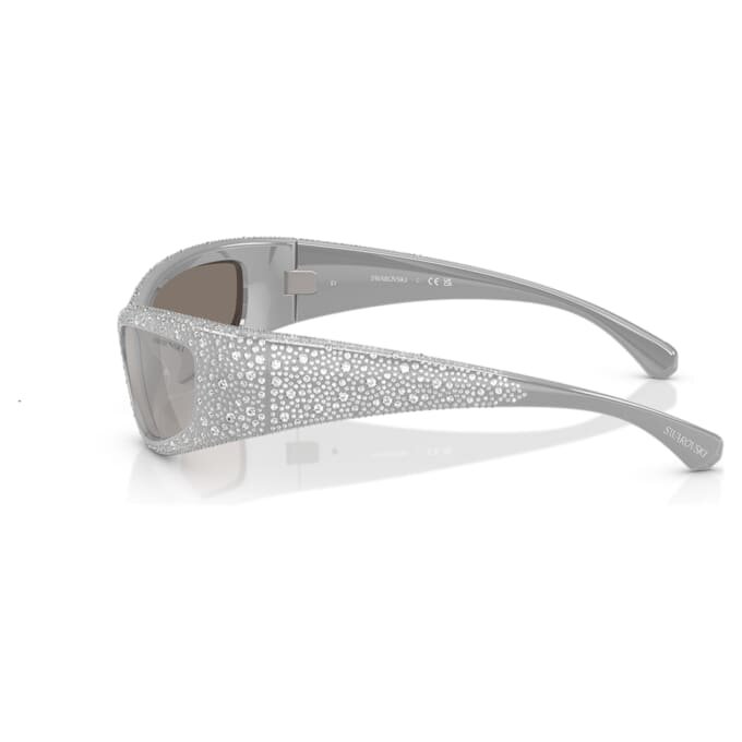 Sunglasses Mask Shape, Sk6027, Silver Tone Sunglasses Mask Shape, Sk6027, Silver Tone