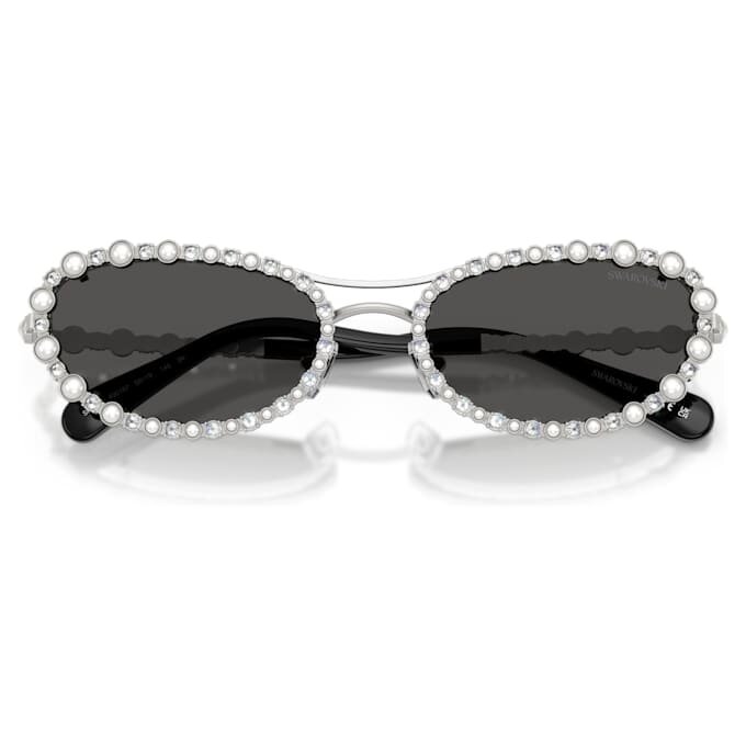 Sunglasses Oval Shape, 2 in 1 Clip-On, Sk7044, Silver Tone Sunglasses Oval Shape, 2 in 1 Clip-On, Sk7044, Silver Tone