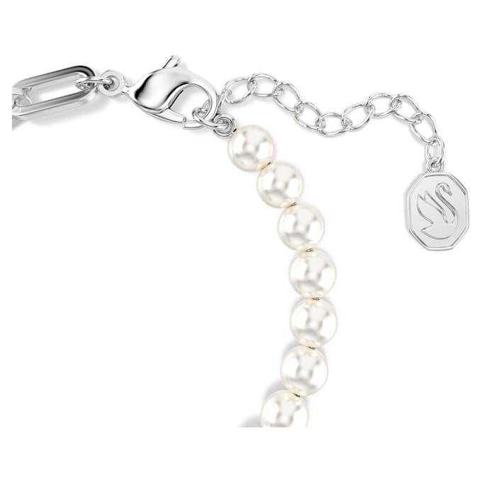 Swan Bracelet Crystal Pearl, Swan, Black, Mixed Metal Finish Swan Bracelet Crystal Pearl, Swan, Black, Mixed Metal Finish