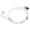 Swan Bracelet Crystal Pearl, Swan, Black, Mixed Metal Finish Swan Bracelet Crystal Pearl, Swan, Black, Mixed Metal Finish