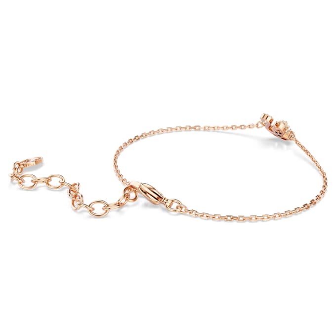 Swan Bracelet Mixed Cuts, Swan, White, Rose Gold-Tone Plated Swan Bracelet Mixed Cuts, Swan, White, Rose Gold-Tone Plated