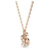 Swan Pendant Mixed Cuts, Swan, White, Rose Gold-Tone Plated