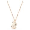 Swan Pendant Mixed Cuts, Swan, White, Rose Gold-Tone Plated