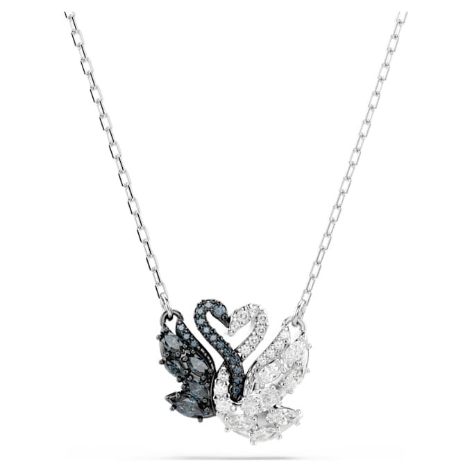 Swan Pendant Swan, Black, Mixed Metal Finish Swan Pendant Swan, Black, Mixed Metal Finish