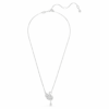 Swan Pendant Swan, White, Rhodium Plated