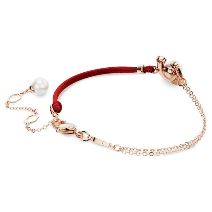 Symbolica Bracelet Crystal Pearl, Pavé, Horse Shoe, White, Rose Gold-Tone Plated Symbolica Bracelet Crystal Pearl, Pavé, Horse Shoe, White, Rose Gold-Tone Plated