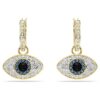 Symbolica Drop Earrings Evil Eye, Blue, Gold-Tone Plated Symbolica Drop Earrings Evil Eye, Blue, Gold-Tone Plated