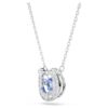 Symbolica Pendant Round Cut, Pavé, Horse Shoe, Blue, Rhodium Plated Symbolica Pendant Round Cut, Pavé, Horse Shoe, Blue, Rhodium Plated