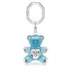 Teddy Key Ring Bear, Blue, Rhodium Plated Teddy Key Ring Bear, Blue, Rhodium Plated