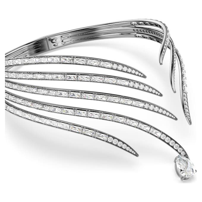 The Vienna Collection Choker Feather, White, Ruthenium Plated The Vienna Collection Choker Feather, White, Ruthenium Plated