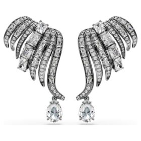The Vienna Collection Ear Cuffs Feather, White, Ruthenium Plated The Vienna Collection Ear Cuffs Feather, White, Ruthenium Plated