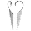 The Vienna Collection Ear Cuffs Swan, White, Ruthenium Plated The Vienna Collection Ear Cuffs Swan, White, Ruthenium Plated