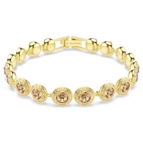 Una Angelic Bracelet Round Cut, Caramel, Gold-Tone Plated Una Angelic Bracelet Round Cut, Caramel, Gold-Tone Plated