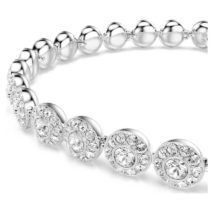 Una Angelic Bracelet Round Cut, Small, White, Rhodium Plated Una Angelic Bracelet Round Cut, Small, White, Rhodium Plated