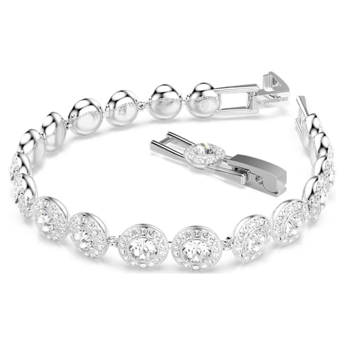 Una Angelic Bracelet Round Cut, White, Rhodium Plated Una Angelic Bracelet Round Cut, White, Rhodium Plated