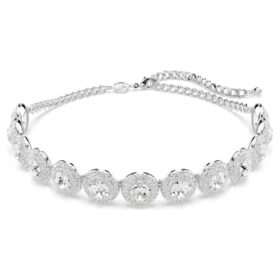 Una Angelic Choker White, Rhodium Plated