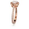 Una Angelic Cocktail Ring Round Cut, Pavé, White, Rose Gold-Tone Plated Una Angelic Cocktail Ring Round Cut, Pavé, White, Rose Gold-Tone Plated