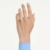 Una Angelic Motif Ring Mixed Cuts, Heart, White, Rhodium Plated Una Angelic Motif Ring Mixed Cuts, Heart, White, Rhodium Plated