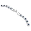 Una Angelic Necklace Round Cut, Blue, Rhodium Plated Una Angelic Necklace Round Cut, Blue, Rhodium Plated