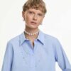 Una Angelic Necklace Round Cut, Double Sided Motifs, White, Rhodium Plated Una Angelic Necklace Round Cut, Double Sided Motifs, White, Rhodium Plated