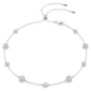 Una Angelic Necklace Round Cut, Double Sided Motifs, White, Rhodium Plated Una Angelic Necklace Round Cut, Double Sided Motifs, White, Rhodium Plated
