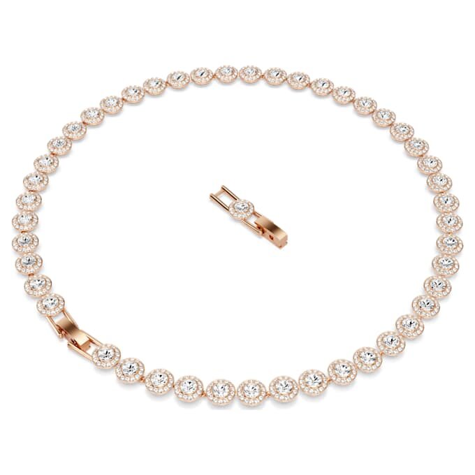 Una Angelic Necklace Round Cut, Medium, White, Rose Gold-Tone Plated Una Angelic Necklace Round Cut, Medium, White, Rose Gold-Tone Plated