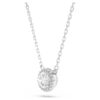 Una Angelic Pendant Round Cut, Pavé, White, Rhodium Plated Una Angelic Pendant Round Cut, Pavé, White, Rhodium Plated