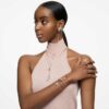 Una Angelic Ring Round Cut, White, Rose Gold-Tone Plated