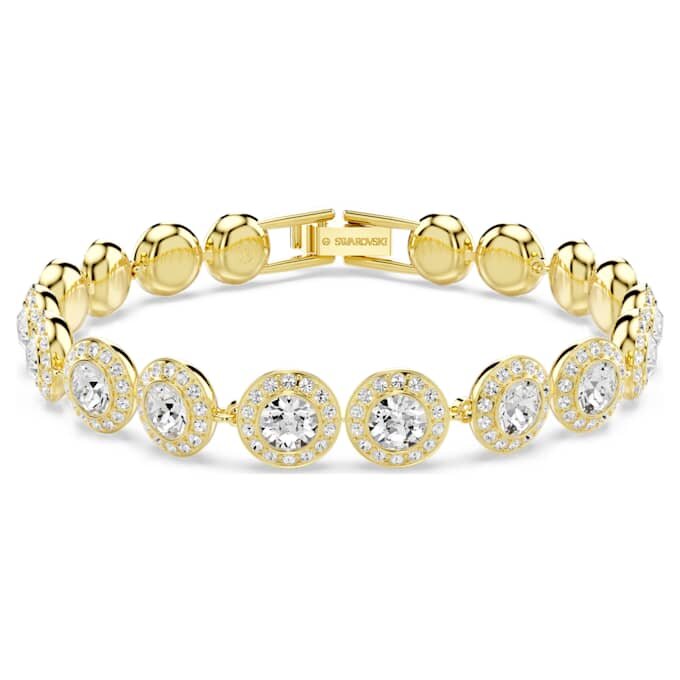 Una Angelic Set Set (3), Round Cut, White, Gold-Tone Plated Una Angelic Set Set (3), Round Cut, White, Gold-Tone Plated