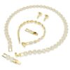 Una Angelic Set Set (3), Round Cut, White, Gold-Tone Plated Una Angelic Set Set (3), Round Cut, White, Gold-Tone Plated