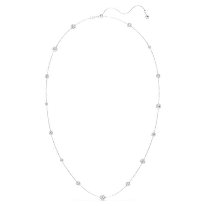 Una Angelic Strandage Round Cut, White, Rhodium Plated Una Angelic Strandage Round Cut, White, Rhodium Plated