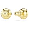 Una Angelic Stud Earrings Round Cut, Caramel, Gold-Tone Plated