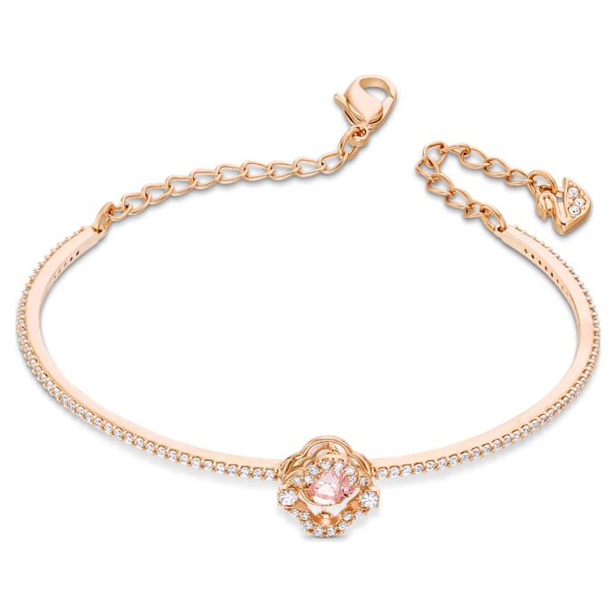 Una Bangle Clover, Pink, Rose Gold-Tone Plated Una Bangle Clover, Pink, Rose Gold-Tone Plated