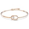 Una Bracelet Round Cut, Oval Shape, White, Rose Gold-Tone Plated