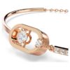 Una Bracelet Round Cut, Oval Shape, White, Rose Gold-Tone Plated