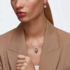 Una Drop Earrings Clover, Pink, Rose Gold-Tone Plated