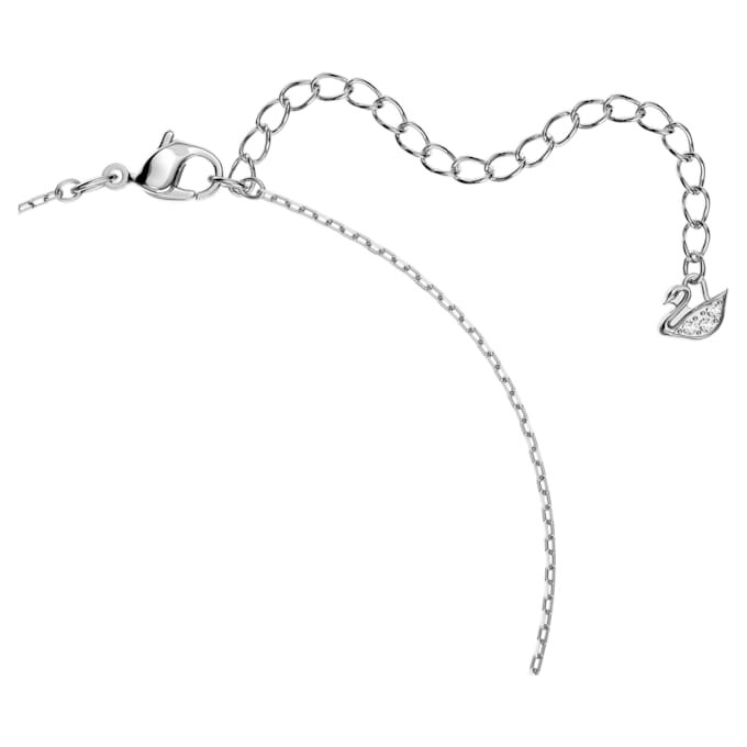 Una Necklace Round Cut, White, Rhodium Plated Una Necklace Round Cut, White, Rhodium Plated