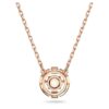 Una Necklace Round Cut, White, Rose Gold-Tone Plated Una Necklace Round Cut, White, Rose Gold-Tone Plated