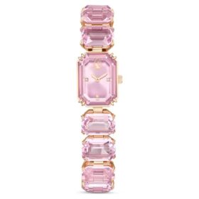 Watch Octagon Cut Bracelet, Pink, Rose Gold-Tone Finish Watch Octagon Cut Bracelet, Pink, Rose Gold-Tone Finish