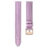 Watch Strap 17 Mm (0.67″) Width, Leather with Stitching, Purple, Rose Gold-Tone Finish Watch Strap 17 Mm (0.67″) Width, Leather with Stitching, Purple, Rose Gold-Tone Finish